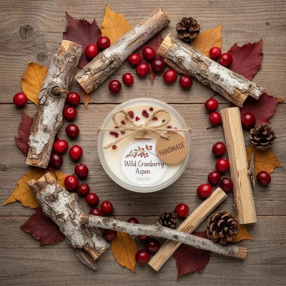 Wild cranberry aspen‎ soy candle
